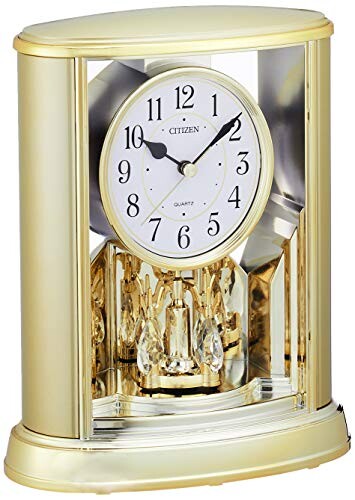 シチズン 置き時計 アナログ サルーン 金色 CITIZEN 4SG724-018