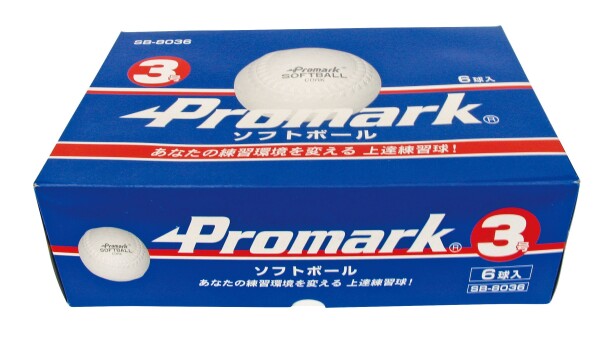 サクライ貿易(SAKURAI) Promark(プロマーク) 野球 ソフトボール 練習球 3号球 6個入り SB-8036