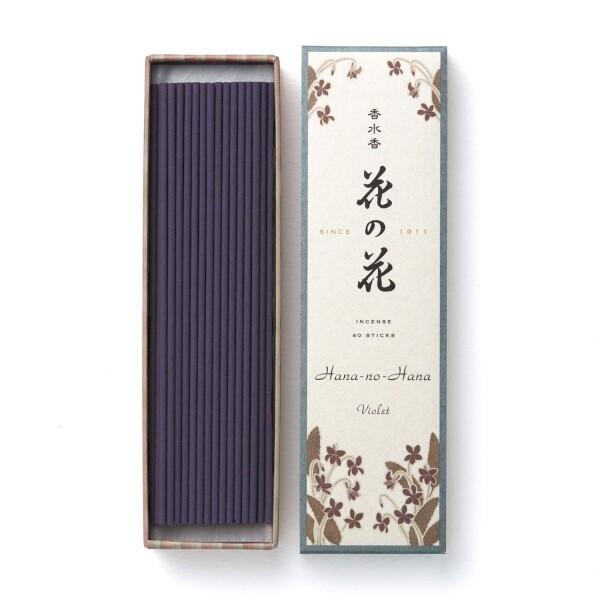 日本香堂 花の花 すみれ 長寸40本入 茶 40個 (x 1)