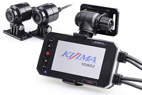 キジマ (kijima) バイク バイクパーツ ドライブレコーダー 1080J デュアルカメラ 最大ビデオ解像度:FHD1080p×2 防水/防塵 IP67 Z9-30-00