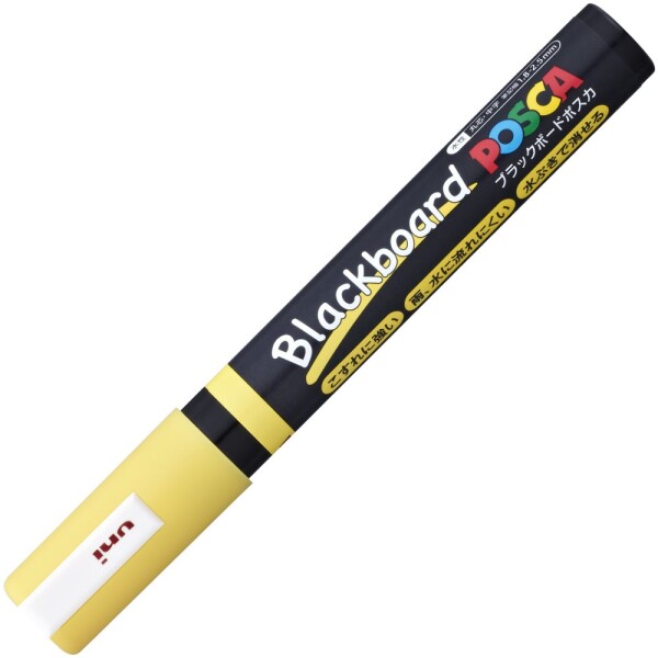 三菱鉛筆 水性ペン ブラックボードポスカ 中字 PCE2005M1P.2 黄 10本