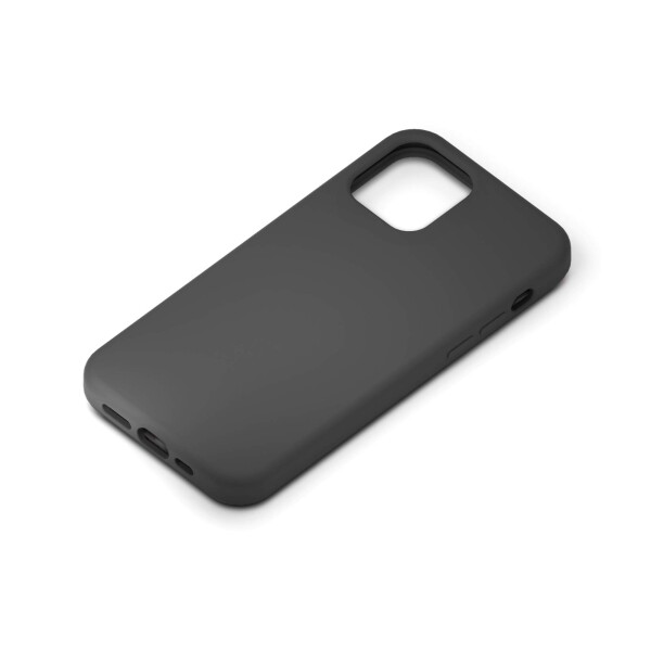 Premium Style iPhone 12 mini用 シリコンスリムケース ブラック PG-20FSC01BK