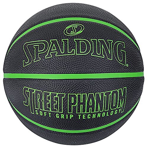SPALDING(スポルディング) バスケットボール ストリートファントム ブラック×グリーン 7号球 バスケ バスケット