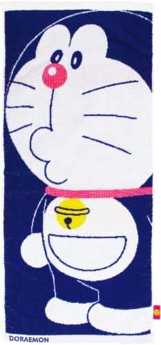 楠橋紋織 フェイスタオル ジャガードタオル ドラえもん ネイビー 約75×34cm