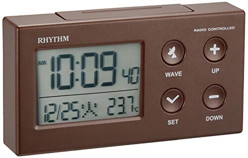 リズム(RHYTHM) 置き時計 電波時計 目覚まし時計 デジタル 温度 カレンダー RHYTHM PLUS 8RZ217SR06