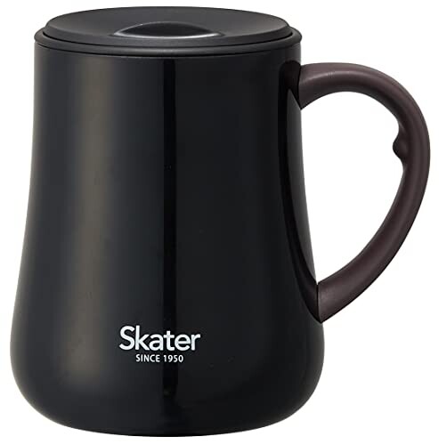 スケーター (skater) フタ付 ステンレス マグカップ 400ml ブラック STMGC5-A
