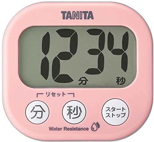 タニタ(Tanita) キッチン 勉強 学習 タイマー 洗える でか見えタイマー ピンク TD426PK 8.4×7.8×2.2cm
