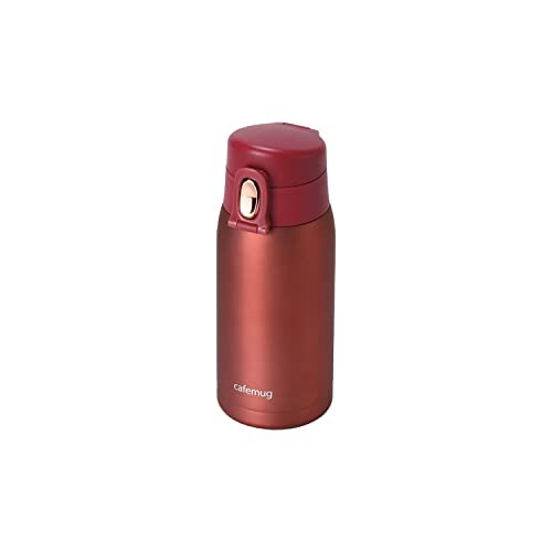 パール金属 水筒 ボトル マグボトル 350ml 軽量 ワンタッチ 保温 保冷 ステンレス製 コーラルピンク カフェマグ HB-6368