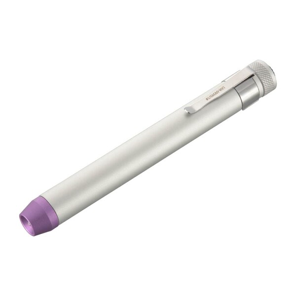 オーム(OHM) 電機 LED UVブラックライト ペン型 395nm レジン硬化 ペット尿検出 単4形乾電池2本 クリップ付き 懐中電灯 黒 LHA-UV395/1-S