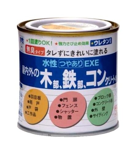 ニッペ ペンキ 塗料 水性つやありEXE 0.2L フレッシュピンク 水性 つやあり 屋内外 日本製 4976124421907