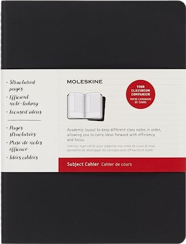 Moleskine Subject Cahier Journal, XL, Black/Kraft Brown (7.5 x 9.75)