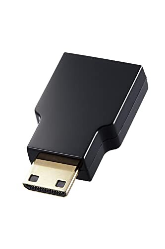エレコム HDMI変換アダプター HDMI (メス) - mini HDMI (オス) スリムタイプ ブラック AD-HDACS3BK