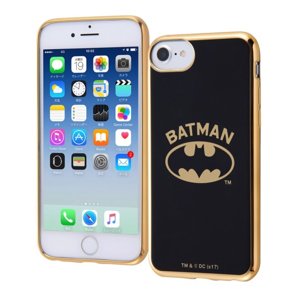 バットマン iPhone SE（第2世代） / iPhone 8 / iPhone 7 / 6s / 6 TPU ケース カバー バットマンロゴ メタリック IN-WP7S6HT/BML