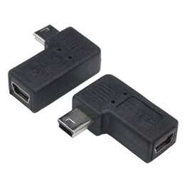 変換名人 変換プラグ USB mini5pin 左L型 フル結線 USBM5-LLF