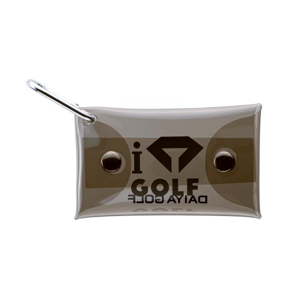 ダイヤゴルフ(DAIYA GOLF) クリアティーケース ブラック ゴルフ 小物入れ 小物ケース ラウンド小物 ラウンド用品 カラナビ付き ティーホ