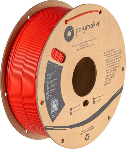 ポリメーカー(Polymaker)3Dプリンタ―用フィラメント PolyLite ABS 1.75mm径 1kg巻 レッド