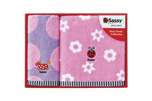 Sassy(サッシー) サッシー・フェイス & ウォッシュタオルセット ピンク GFSA7151 2枚 4996766033825