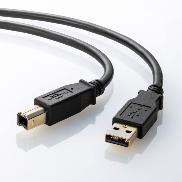 サンワサプライ(Sanwa Supply) USB2.0ケーブル(ブラック・2m) KU20-2BKHK2