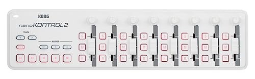 KORG(コルグ) 定番 USB MIDIコントローラー nanoKONTROL2 WH ホワイト 音楽制作 DTM コンパクト設計で持ち運びに最適 すぐに始められるソ