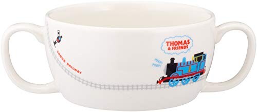 「 きかんしゃトーマス 」 線路 ブリオン(両手スープカップ) 210ml 子供用 食器 白 662116