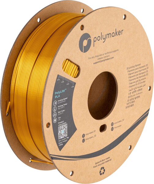 ポリメーカ(Polymaker) 3Dプリンタ―用フィラメント PolyLite PLA Silk 1.75mm径 1000g Silk Gold