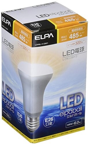 エルパ (ELPA) LED電球レフ形 LED電球 照明 485ｌｍ 電球色相当 屋内用 LDR6L-H-G601