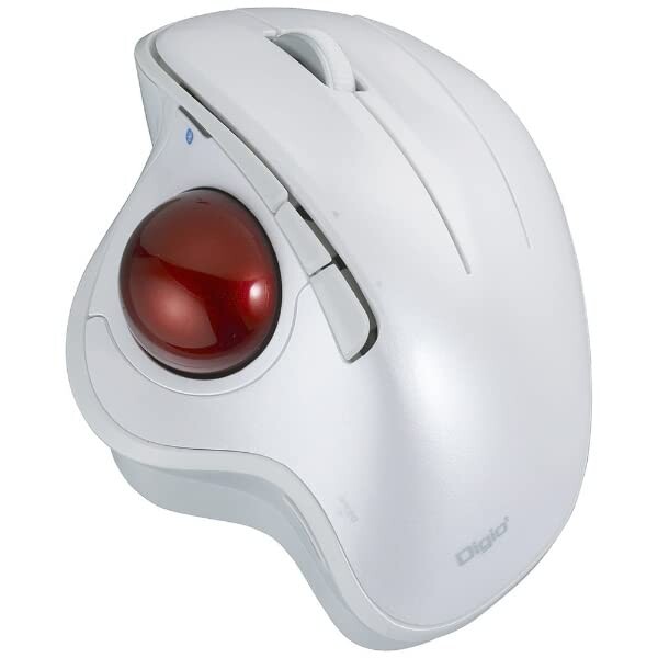 ナカバヤシ Digio2トラックボールマウス 角度可変 Bluetooth5.0 5ボタン 光学式 ホワイト MUS-TBIF182W