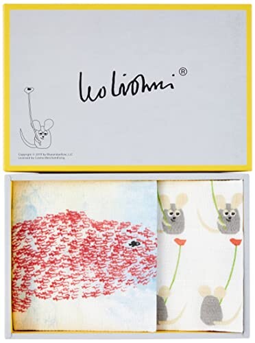 スタイレム(Stylem) ふきん ホワイト 30cm レオ・レオニ 蚊帳ふきん 2枚セット スイミー & フレデリック LE2013B