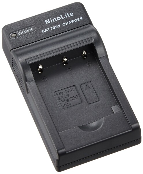 NinoLite USB型 バッテリー 用 充電器 海外用交換プラグ付 カシオ NP-120 バッテリー チャージャー