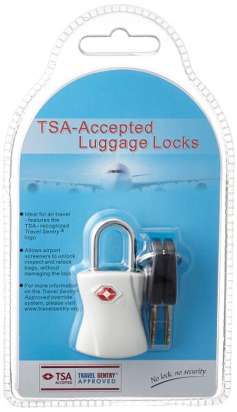 (シフレ) 南京錠 TSAロック 鍵 スーツケース シリンダー錠 5.5 cm ホワイト