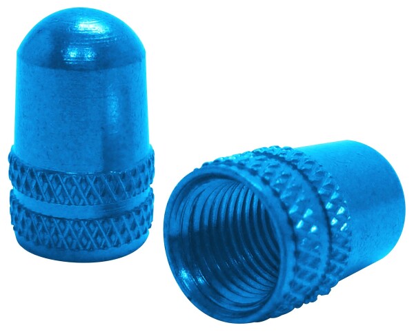 Ruler(ルーラー) アルミバルブキャップ 米式バルブ用 ブルー LY-NC-USBL