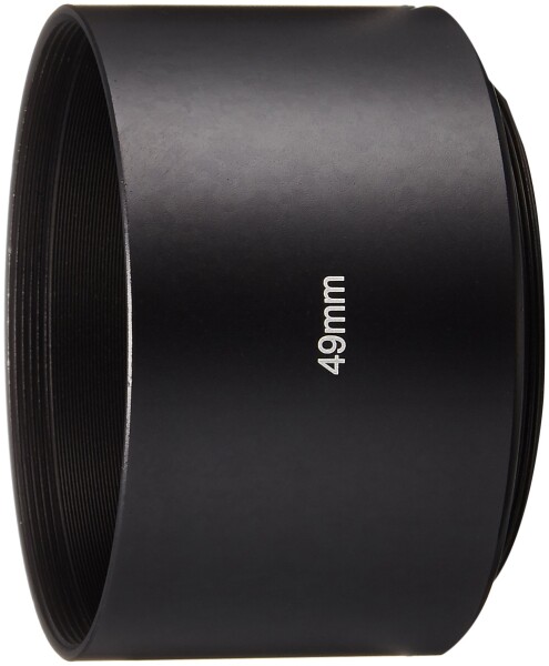 NinoLite 望遠 レンズ フード 49mm ねじ込み式 カメラ レンズ 保護 フレアやゴーストを防ぐメタルLens Hood