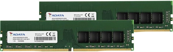ADATA デスクトップPC用 メモリ PC4-25600 DDR4-3200MHz 288Pin 8GB × 2枚 AD4U320038G22-DA