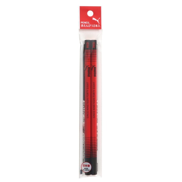 クツワ(Kutsuwa) プーマ 赤鉛筆 2本入 10個セット PM330-10P