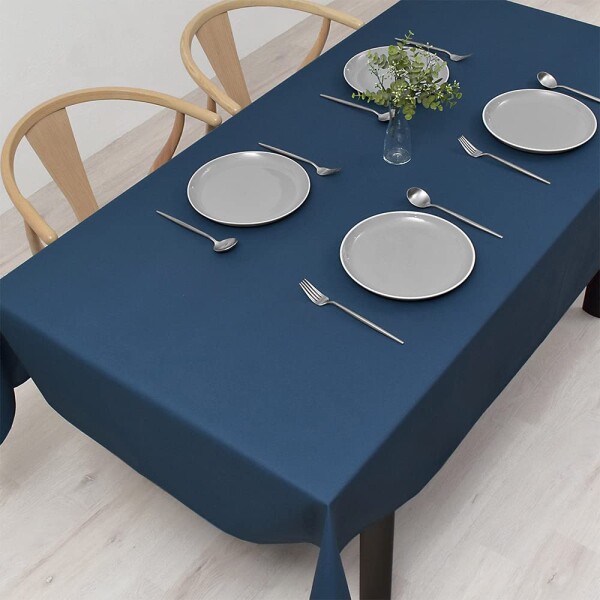 スタイルデコール(STYLE Decor) テーブルクロス 綿100% おしゃれ 長方形 北欧 120×150cm スタンダード 無地 ネイビー ブルー W4702700
