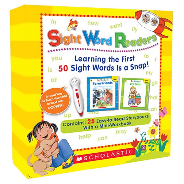 Scholastic スカラスティック Sight Word Readers 英語教材 25冊 ボックスセット ワークブック ・ CD付 (音声ペン対応版) 9781338644982