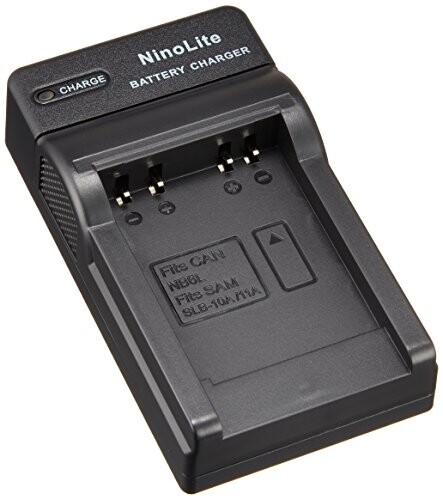 NinoLite USB型 バッテリー 用 充電器 海外用交換プラグ付 キャノン NB-6L NB-6LH 等対応 チャージャー DC23/K4