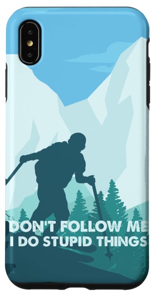iPhone XS Max Funny Don´t Follow Me I Do Stupid Things スキー - スキー スマホケース
