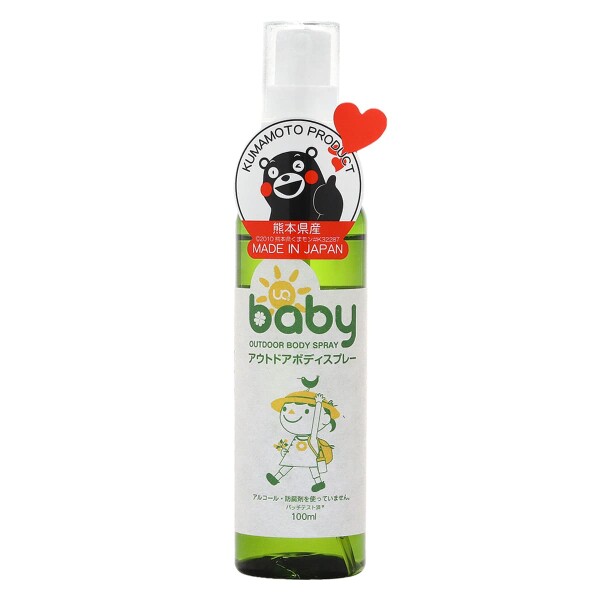 UQベビー アウトドアボディスプレー 100ml 大人 子供 キッズ 赤ちゃん ペット 天然由来 植物芳香精油 無添加 敏感肌 日本製