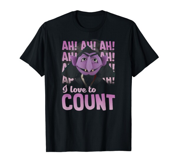 セサミストリート Sesame Street The Count Ah! Ah! Ah! Tシャツ