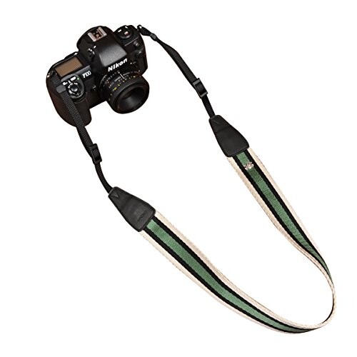 カムイン(cam-in) カメラストラップ GNS002 超快適型 汎用型 B1501 シルケット /グリーン /ホワイトの組み合わせ ナイロン CAM8153
