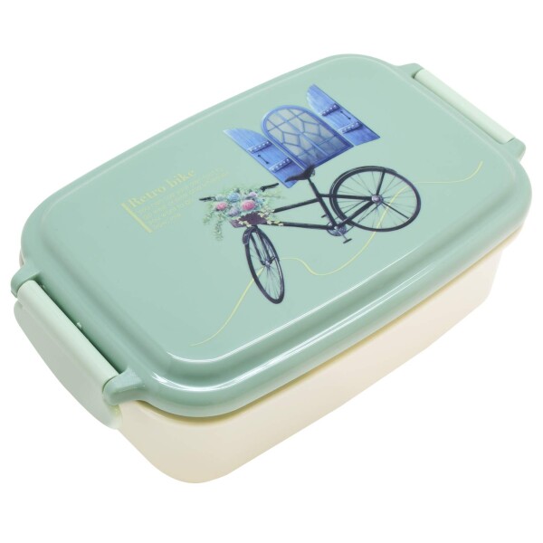 OSK 弁当箱 ランチボックス レトロバイク 500ml (仕切付/フタを外してレンジOK/銀イオン) 日本製 食洗機対応 PL-1R