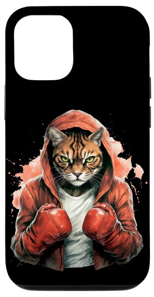 iPhone 12/12 Pro ボクシング キャット ボクサー 子猫 面白い猫 スマホケース
