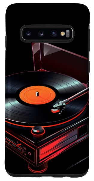 Galaxy S10 ビニールレコードプレーヤー ターンテーブル 80年代90年代音楽 DJ ミュージシャン スマホケース