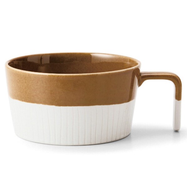 TAMAKI クラフトライン スープカップ ブラウン 14x12.5x高さ5.5cm 日本製 陶器 食洗機対応 T-959145