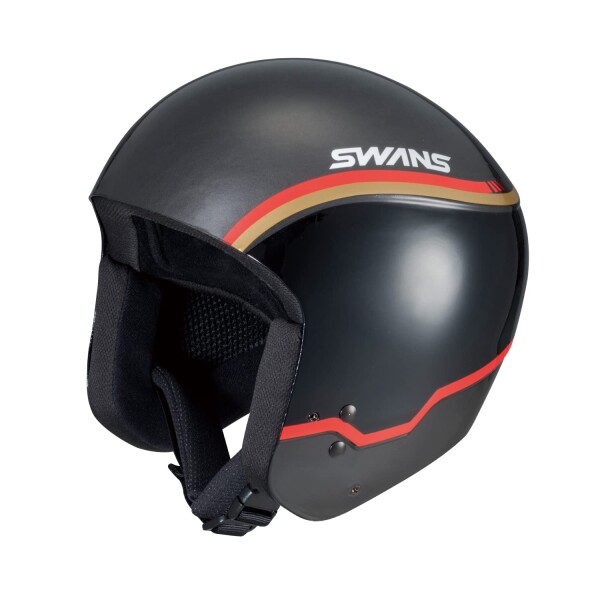 SWANS(スワンズ) スキー スノーボード ヘルメット 大人用 レーシング FIS認証 HSR-95 FIS RS P1 BKGOL ブラック×ゴールド SMサイズ(54cm