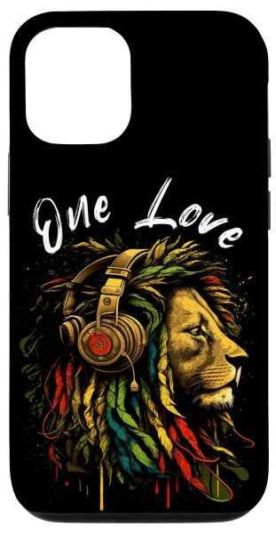 iPhone 14 ラスタ レゲエ ユダのライオンジャマイカ レゲエ 音楽ヘッドフォン スマホケース