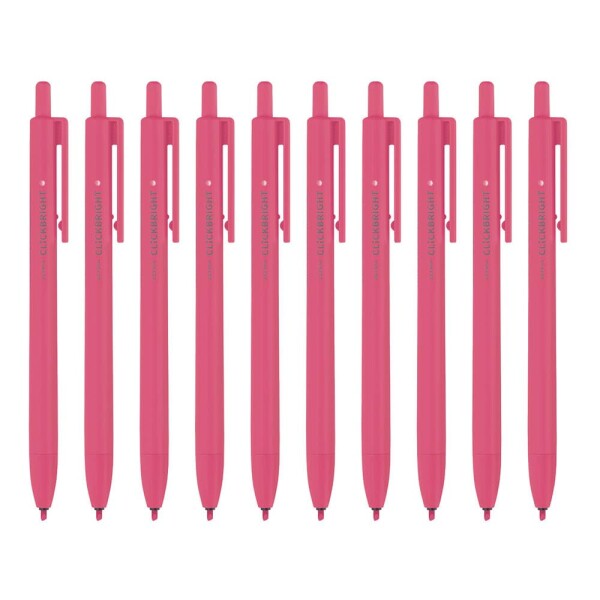 ゼブラ 蛍光ペン クリックブライト ピンク 10本 B-WKS30-P