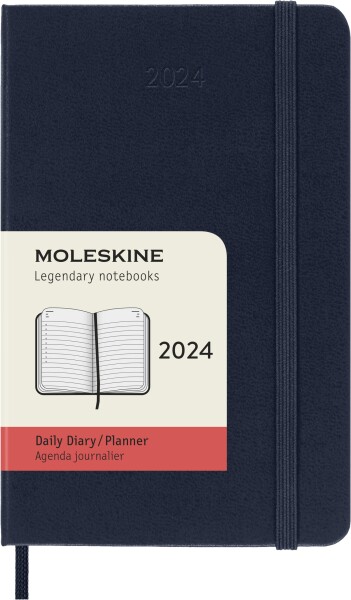 モレスキン(Moleskine) 手帳 2024 年 1月始まり 12カ月 デイリー ダイアリー ハードカバー ポケットサイズ(横9cm×縦14cm) サファイアブ