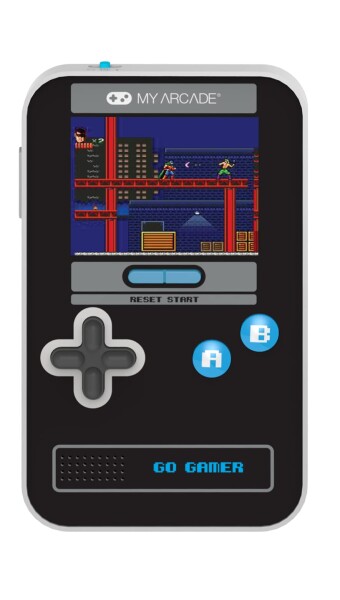 My Arcade Go Gamer Classic-Blue: Portable Electronic Game Console with 300 Games, Full Color 2.5 Screen- Fun for The Entire Fam